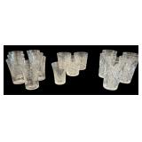 16 Small Glass Tumblers 3.5"