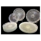 17 Glass Poppy Plates 11, 8"