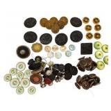 Assorted Vintage Buttons & Sewing Items