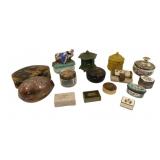 Lot of Little Trinket Boxes & Ornaments