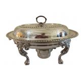 Silver Plate Chafing Dish w/ Burner Holder