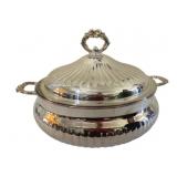 Silver Plate Covered Casserole Dish 7"x11"