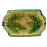 Majolica Painted Tray 1.5"x14"x9"