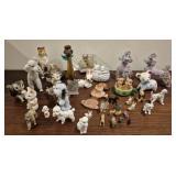 Group Lot of Ceramic & Porcelain Dog Figures