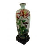 Vintage Japanese Cloisonne Enamel 7" Vase