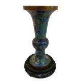 Vintage Chinese Cloisonne Enamel Trumpet Vase