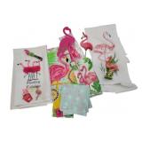Assorted Flamingo Decorated Linens & Etc