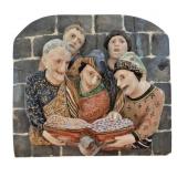 Ceramic Relief Sculpture of Medieval Figures