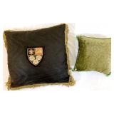 2 Decorative Throw Pillows - largest is 13 x 13