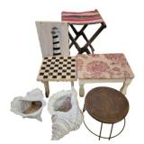 Group Lot of Decorative Furniture & Planters