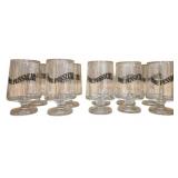 10 Vtg The Pussycat Bar Footed Glasses