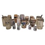 Collection of 17 German Beer Steins