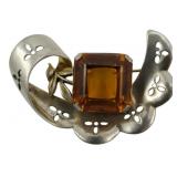 Sterling Art Deco Brooch 1.21oz