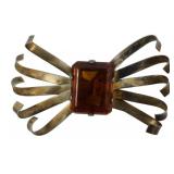 Sterling Art Deco Ribbon Brooch 0.95oz