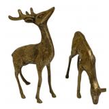 Pair Brass Deer - 7 x 4.5