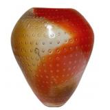 Amberina Murano Art Glass Vase - 11" Tall