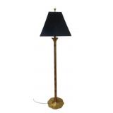 Brass Floor Lamp w/ Lotus Petal Base 62"