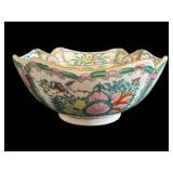 Chinese Rose Medallion Bowl 9.5"x4.5"