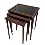 Set of 3 Mahogany Nesting Tables