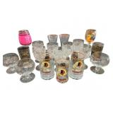 Assorted Glassware Lot w/ Redskins Glasses