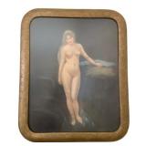 Vintage Nude Artwork in Frame 18.5"x23"