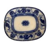 Thibet Flow Blue Porcelain Platter 15"x13"