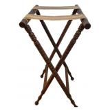 Antique Wooden Folding Butler Tray Stand