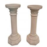 2 Plaster Pedestals 28.5"