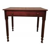 Knotty Pine Pegged Table w/ Drawer