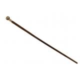Carved Wooden Cane w/ Figural Handle 34.5"