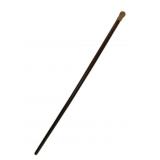 Vtg Walking Cane w/ Ornate Gold-Tone Handle