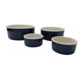 4 Piece Blue Ramekin Set 8"x2"
