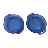 2 Anchor Hocking Cobalt Blue Glass Pie Plates