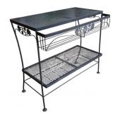 2 Tier Metal Patio Table - 33 x 35 x 21