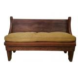 Rustic Pine Bench w/ Cushion 32.5"x50"x20"