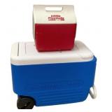 1 Playmate Small Cooler & 1 Igloo Rolling Cooler