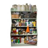 Wood Shelf w/ Contents - 66 x 45 x 25