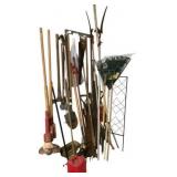 Lot of Assorted Yard Tools & Lattice