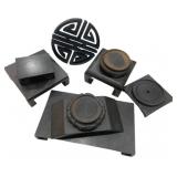 Collection of Asian Style Dark Wood Bases