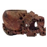 Carved Soapstone Vase 3.5x6x2