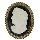Cameo Scarf Clip/Brooch