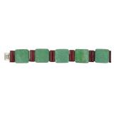 Pressed Glass Panel Bracelet Made in France
