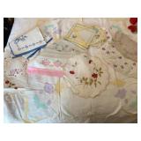 Lot of Embroidered Linens