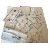 Group of Oriental Embroidered Linens