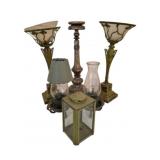Group of Decorative Lamps and Lighting Items