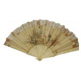 Vtg Oriental Fan w/ Celluloid Handle