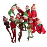 Lot of Vintage Pixie Christmas Elves
