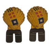 2 Vtg Shell Oil Advertising License Toppers