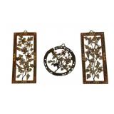 Set of 3 Chinese Soapstone Panels