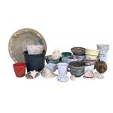 Lot of Assorted Flower Pots & More